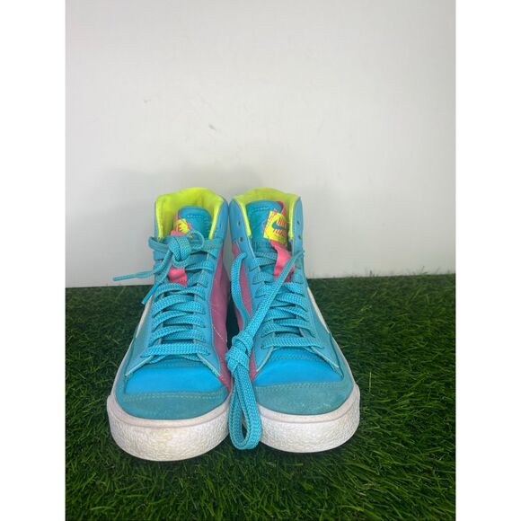 Nike Blazer Mid ’77 DQ6084-400 Youth 4Y Women’s 5.5 Blue Pink Volt - Picture 2 of 8